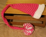 Baby Elf Hat,  Long Tail Hat Pink Collection