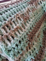 Crochet throw blanket