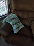 Crochet throw blanket