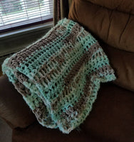 Crochet throw blanket