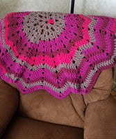 Chunky Baby Blanket Pink Multi-Color