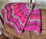 Chunky Baby Blanket Pink Multi-Color