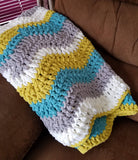 Crochet throw blanket