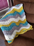 Crochet throw blanket