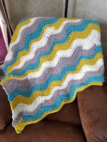 Crochet throw blanket