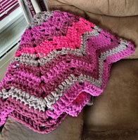 Chunky Baby Blanket Pink Multi-Color