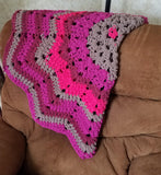 Chunky Baby Blanket Pink Multi-Color