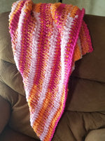 Crochet tunisian throw blanket