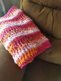 Crochet tunisian throw blanket