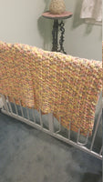 Crochet throw blanket