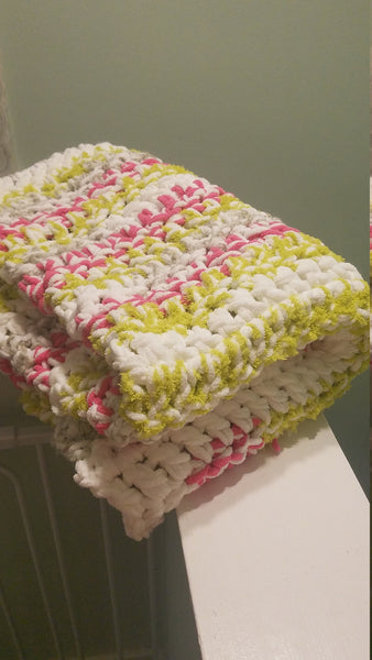 Crochet throw blanket